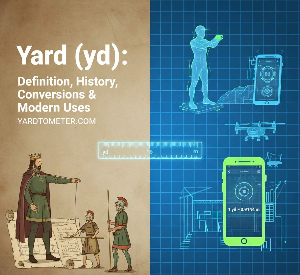 Yard (yd): definition and history visual